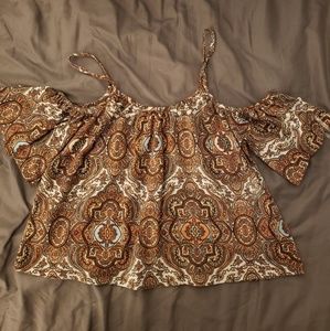 Off the shoulder crop top